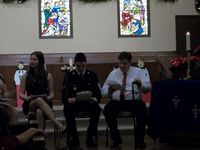 Cassandra and Peter with 'Grandpa' Scott Patton