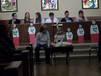 Phillip and Raphael Freud with 'Baby Jesus'